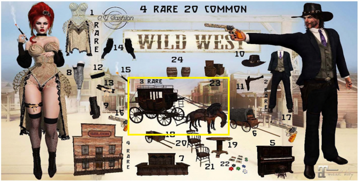 03-[C.Y<3Fashion]*OLD WILD WEST*DILIGENCE  RARE