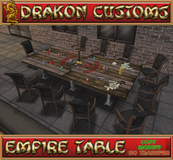 ::DC::Empire Table And Chair