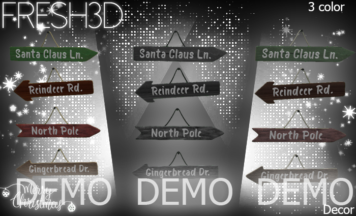 FRESH3D Christmas Signs DEMO