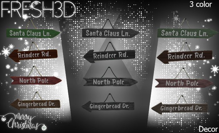 FRESH3D Christmas Signs