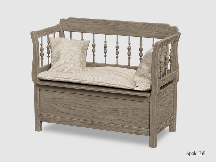 Apple Fall Rustic Storage Bench