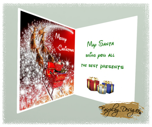 ~FDA~Santa's Gifts for You Christmas Card*TOUCH ME*