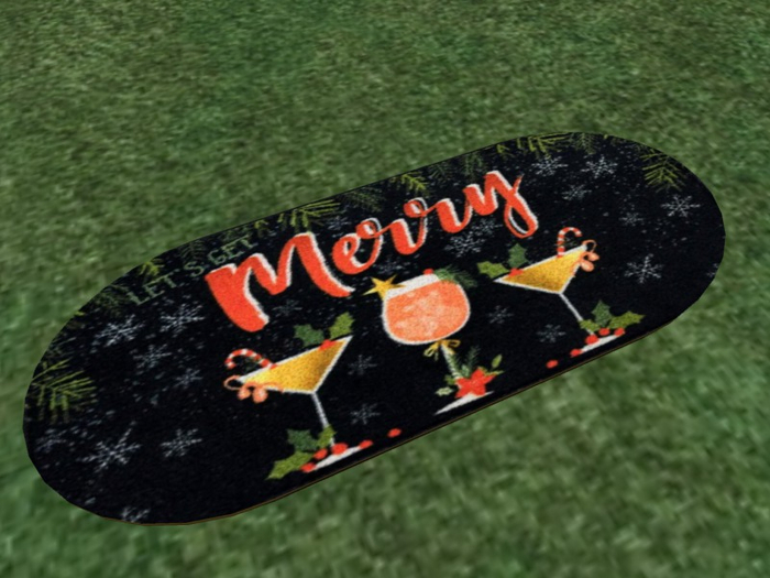 TM Oval Merry Cocktails Rug