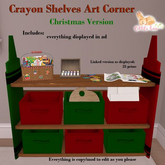 {Little Bun} Crayon Art Shelves - Christmas