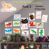 {Little Bun} Children's Drawings - Pack 2