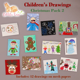 {Little Bun} Children's Drawings - Christmas Pack 2