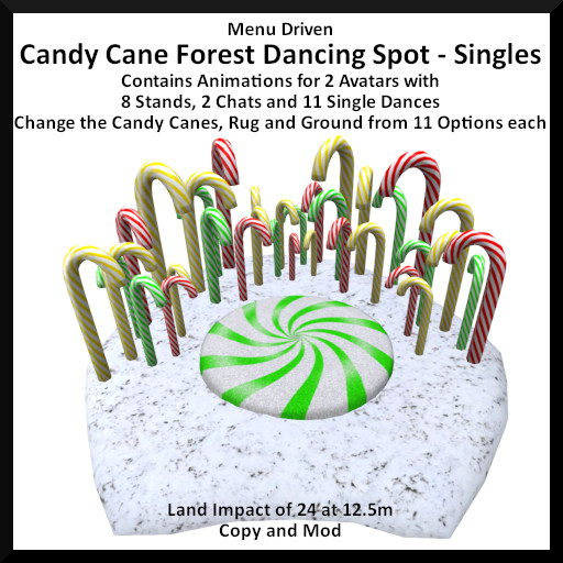 Menu Driven Candy Cane Forest Dancing Spot - Single