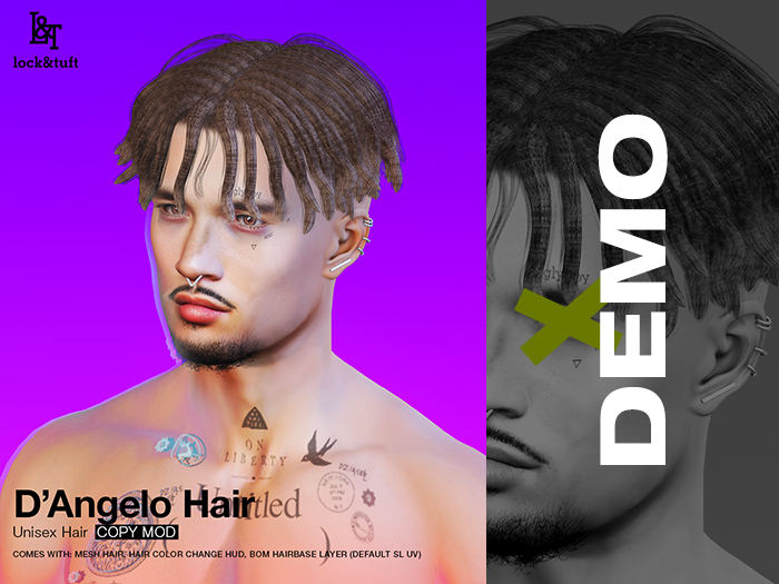 Second Life Marketplace - lock&tuft - d'angelo hair DEMO