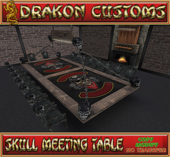 ::DC::Skull Meeting Table And Chair