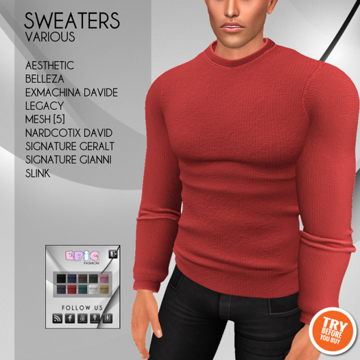 [EPIC] Winter Sweater Male VARIOUS (ADD ME)