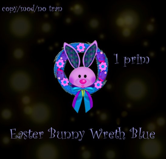 Easter Bunny Wreth blue