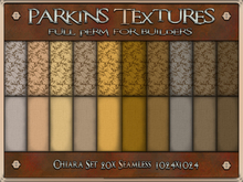 Parkins Textures - Chiara Set - 20x Full Perm Seamless 1024 - Fabric, Gold, Clothing, Floral, Embroidered, Furnishing