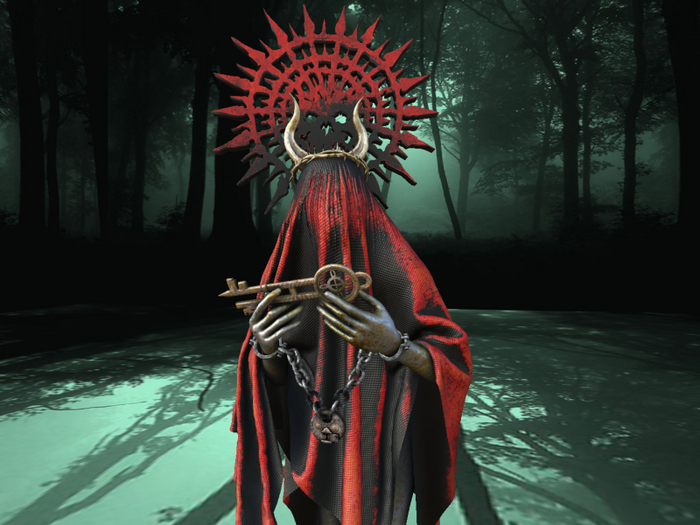 BOX ESTATUA THE KEY TO EVIL LA LLAVE DEL MAL XXII 666