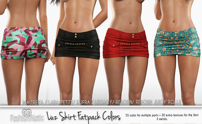 Luz Skirt Fatpack Colors - Maitreya Lara, Lara Petite, Kupra Original, Legacy, Reborn, Juicy Rolls - FashionNatic