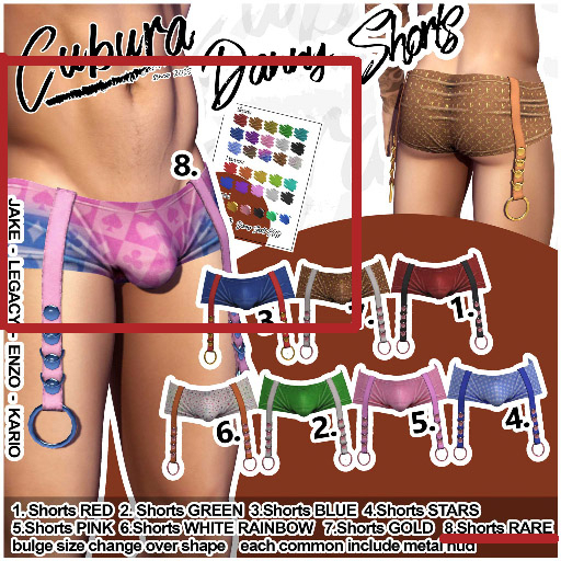 8. Cubura Danny Shorts LEGACY RARE & HUD