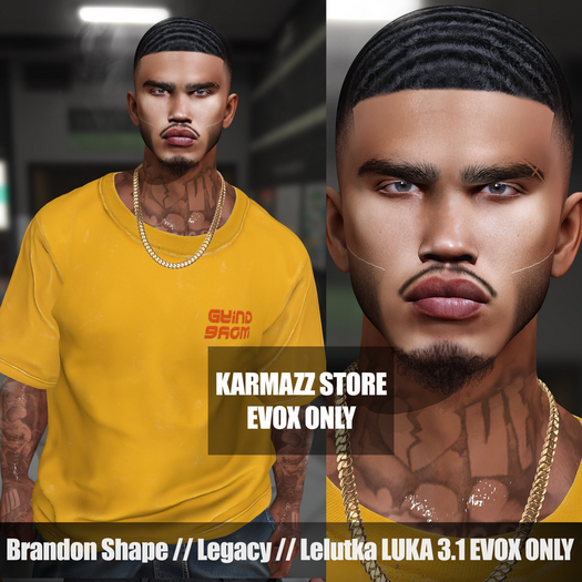KARMAZZ Brandon Shape - Lelutka Luka Head 3.1 EVOX - Legacy