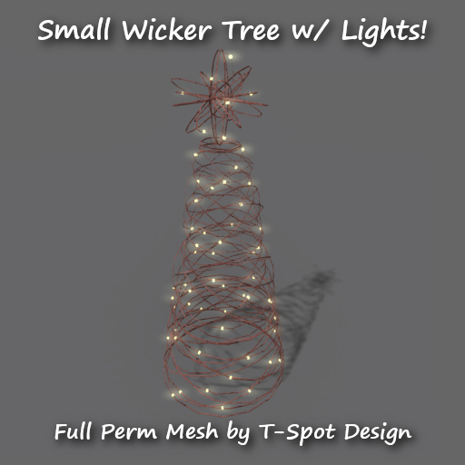 T-Spot Mesh - Small Wicker Tree w/ Lights - FP - LI=2.0
