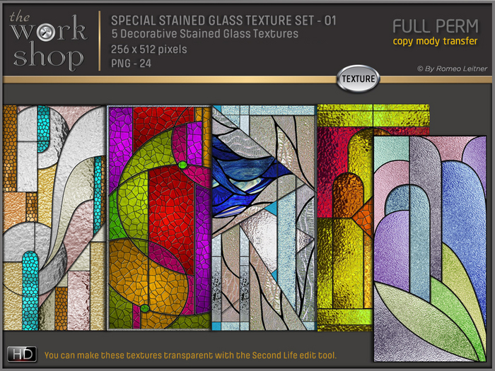 SPECIAL STAINED GLASS TEXTURE SET-01