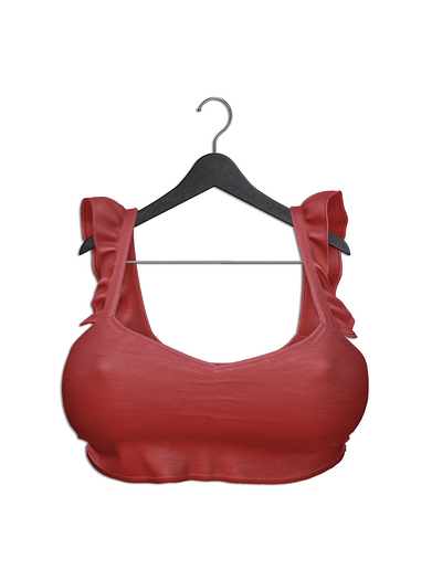 VINYL - Takeaway Ruffle Top Pak Vintage Red