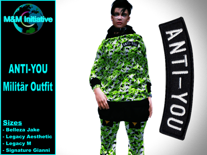 M&M Initiative - Delivery Hud - ANIT-YOU  Outfit - Green