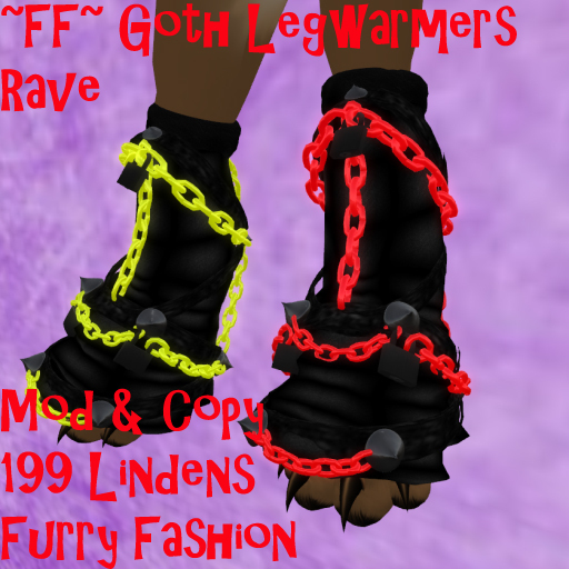 ~FF~ Goth Legwarmers Rave Digi Furry