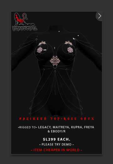 P.D - Mazikeen Top - ROSE/ONYX {ADD ME}