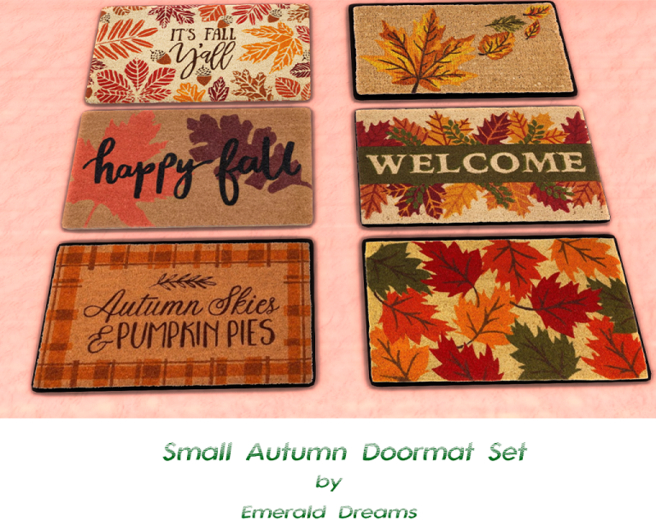 .:Emerald Dreams:. Small Autumn Doormats