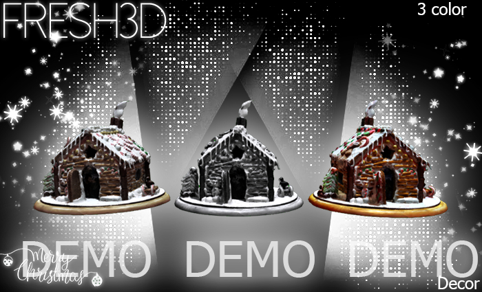 FRESH3D Gingerbread Hut DEMO