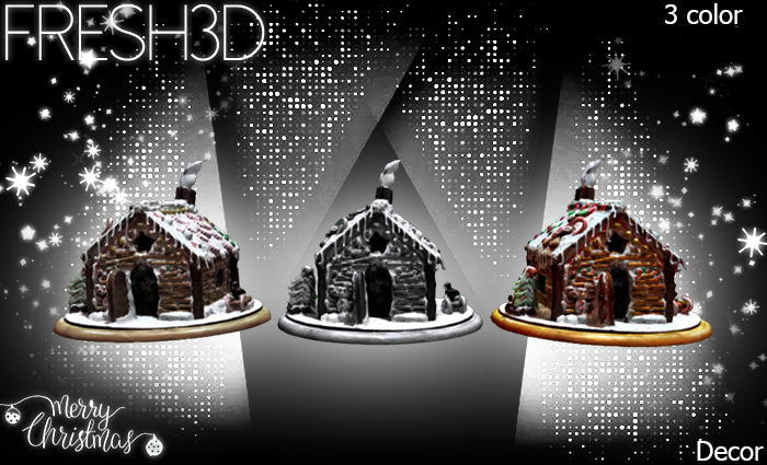 FRESH3D Gingerbread Hut