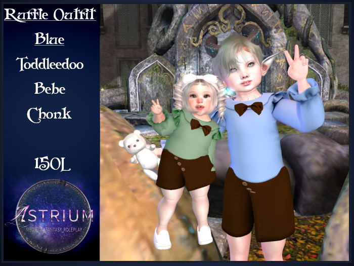 Astrium - Ruffle Outfit - Blue / Brown