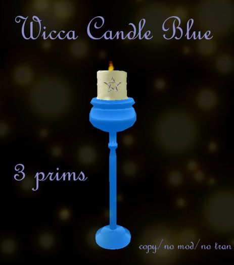 Wiccan candle blue