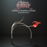 POISON ROUGE Campanilla Headband - Silver/Red