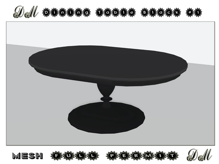 ~DM~Dining Table Black #1 Full Permit Unpacker
