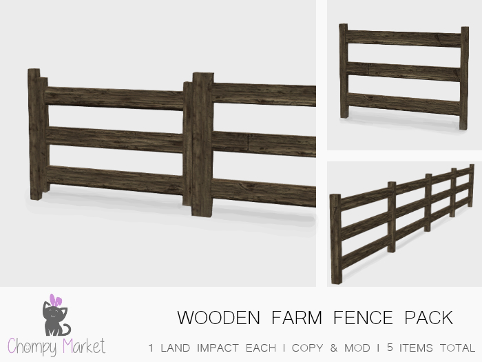 Wooden Farm Fence Pack