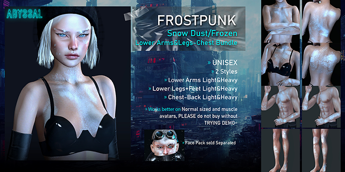 +ABYSSAL+ FROSTPUNK LOWER ARMS-FEET CHEST BUNDLE BOM DEMO
