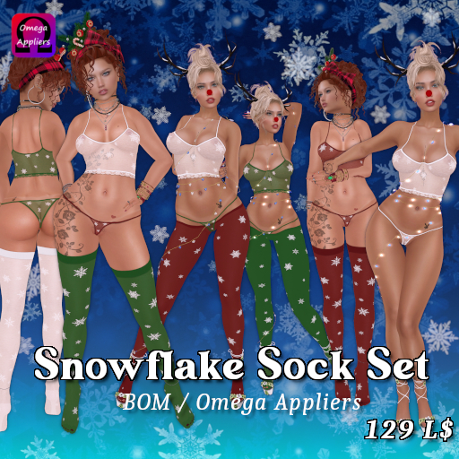 Snowflake Sock Set Full W-Omega Appliers