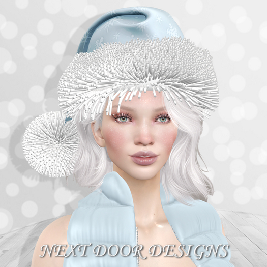 Snowflake Santa Hat Ice Blue