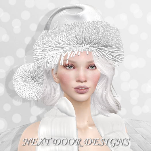 Snowflake Santa Hat White