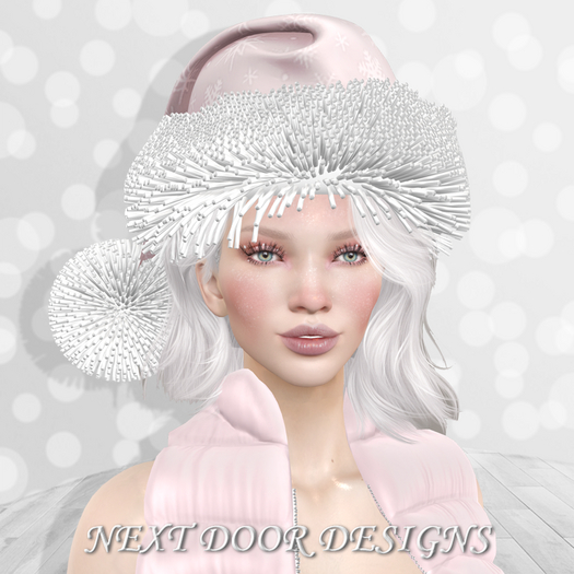 Snowflake Santa Hat Pink