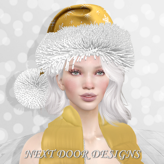 Snowflake Santa Hat Gold