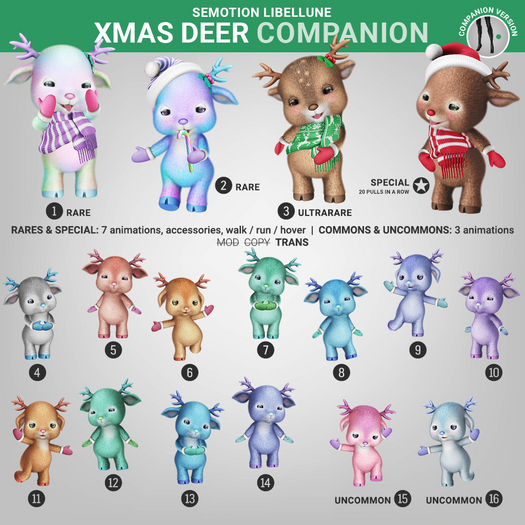 SEmotion Libellune Xmas Deer Companion RARE 02