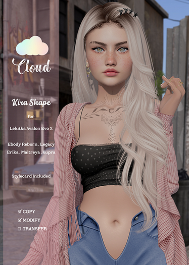 Second Life Marketplace - [Cloud] Kira Shape - Lelutka Avalon EvoX