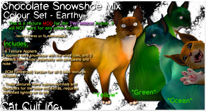 Snowshoe Cat - Earthy - MOD