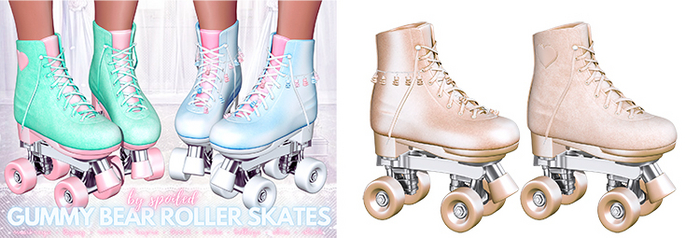 Spoiled - Gummy Bear Roller Skates Champagne