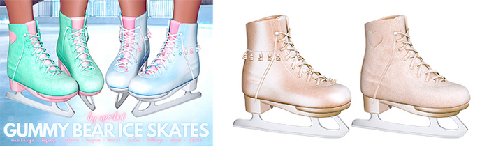 Spoiled - Gummy Bear Ice Skates Champagne