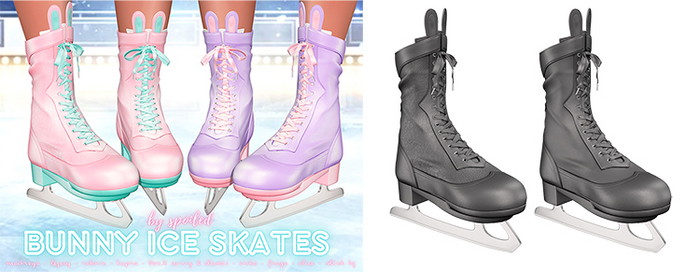 Spoiled - Bunny Ice Skates Grey