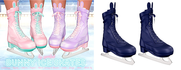 Spoiled - Bunny Ice Skates Navy