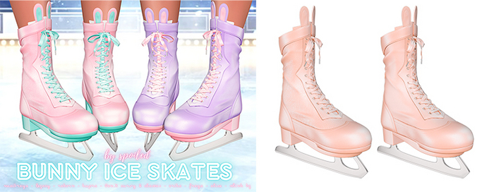 Spoiled - Bunny Ice Skates Peach Creme