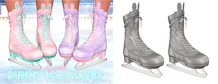 Spoiled - Bunny Ice Skates Pearl Grey