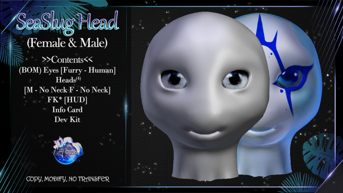 FK* SeaSlug Head ☾☾MALE☽☽  ☾☾FEMALE☽☽ 